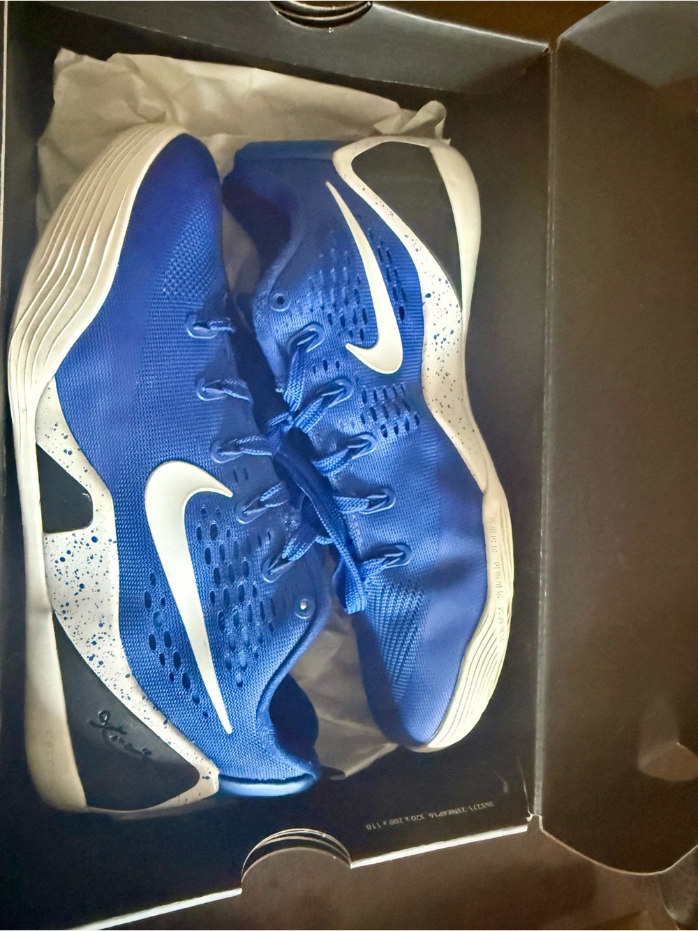 Nike Game Royal and White Kobe IX Elite Low Protro Shoes - Picture 4 of 7